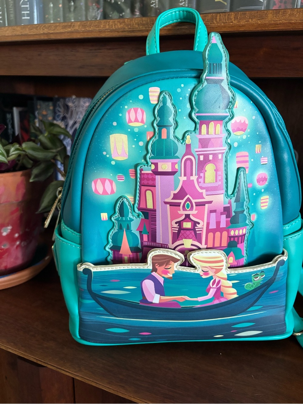 Loungefly Disney Tangled Rapunzel Castle Glow in the Dark Mini Backpack